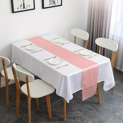 10 Pack Rose Satin Table Runners 30x274 Cm Long Silk Smooth Fabric Wedding Par