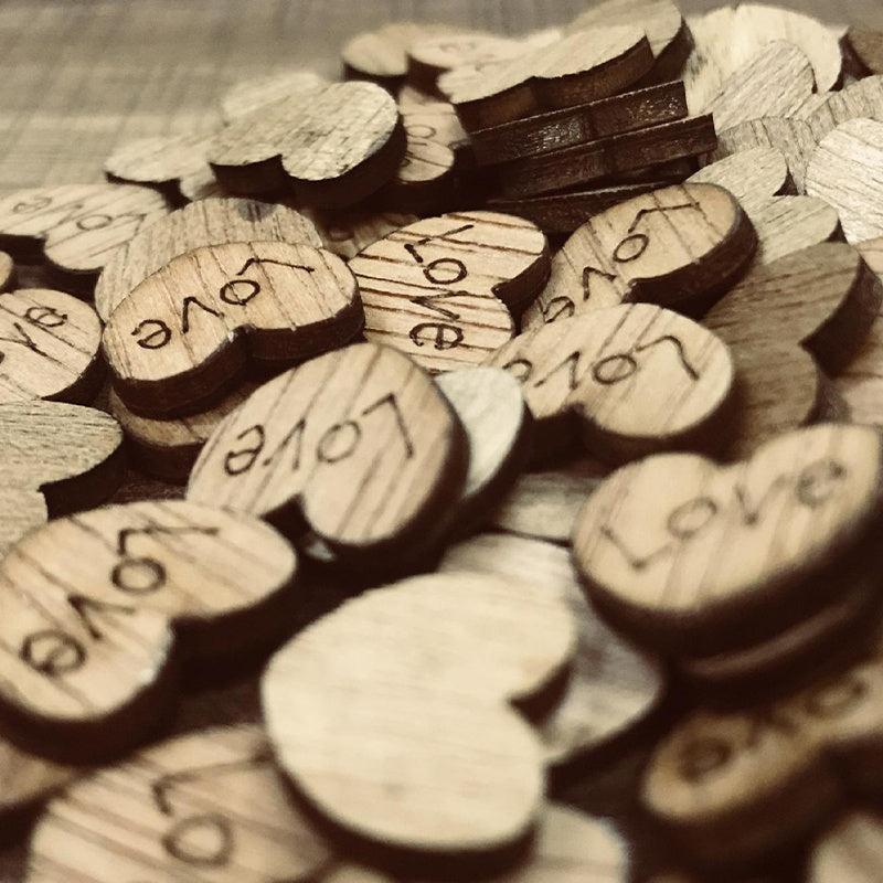 100pcs Wooden Love Decoration Table Decor Confetti Wedding Supplies