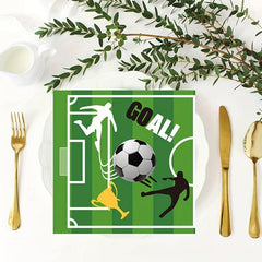 20pcs Football Party Napkin Double Layer Thickened Tissue for Boy Birthday