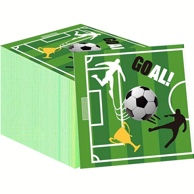 20pcs Football Party Napkin Double Layer Thickened Tissue for Boy Birthday
