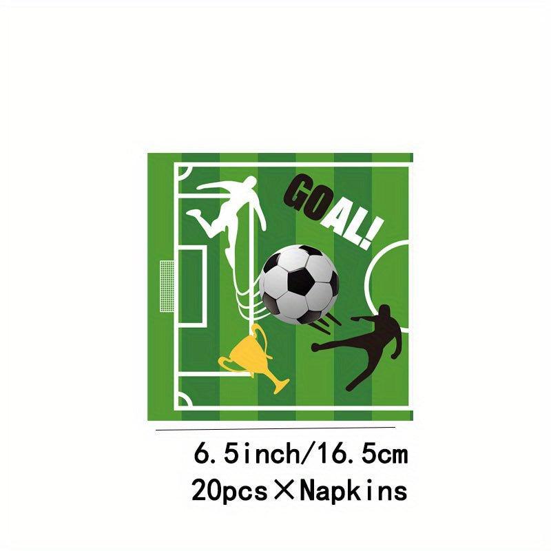 20pcs Football Party Napkin Double Layer Thickened Tissue for Boy Birthday