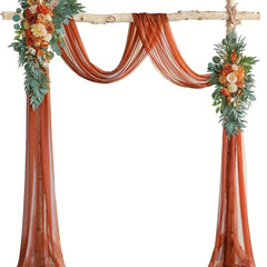 Wedding Arch Curtain Decoration Tulle Caramel Chiffon Fabric