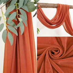Wedding Arch Curtain Decoration Tulle Caramel Chiffon Fabric