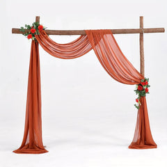 Wedding Arch Curtain Decoration Tulle Caramel Chiffon Fabric