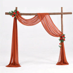 Wedding Arch Curtain Decoration Tulle Caramel Chiffon Fabric