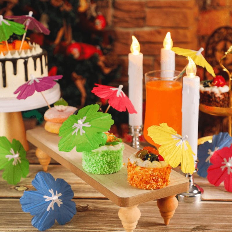 50pcs Hawaii Independence Party Decorations Fruit Sticks Cake Decorations
