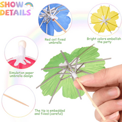 50pcs Hawaii Independence Party Decorations Fruit Sticks Cake Decorations