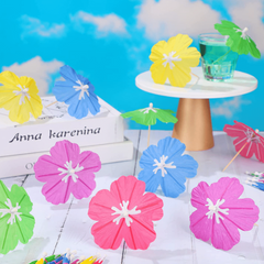 50pcs Hawaii Independence Party Decorations Fruit Sticks Cake Decorations