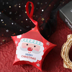 10pcs Xmas Gift Boxes Santa Star Shape Merry Christmas Bags