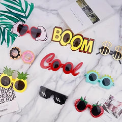9pcs Party Sunglasses Hawaiian Glasses Funny Fancy Beach Party Favors