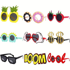 9pcs Party Sunglasses Hawaiian Glasses Funny Fancy Beach Party Favors