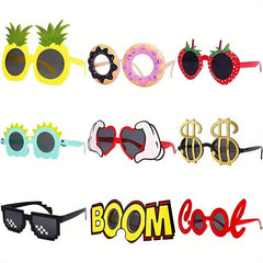 9pcs Party Sunglasses Hawaiian Glasses Funny Fancy Beach Party Favors