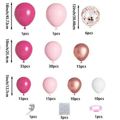 145pcs Rose Golden Peach Pink Balloon Wreath Set Party Decor Balloons