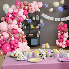 145pcs Rose Golden Peach Pink Balloon Wreath Set Party Decor Balloons