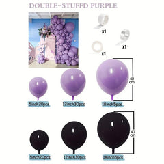 110pcs Soft Purple Balloons Double Filled Arch Kit for Party Decoration