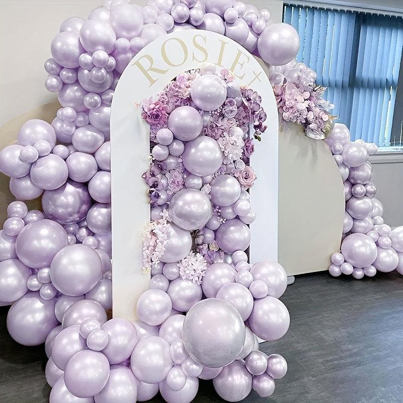 110pcs Soft Purple Balloons Double Filled Arch Kit for Party Decoration