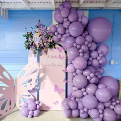 110pcs Soft Purple Balloons Double Filled Arch Kit for Party Decoration
