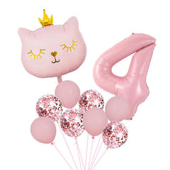 Cat Balloon Set for Birthday Parties and Decorations