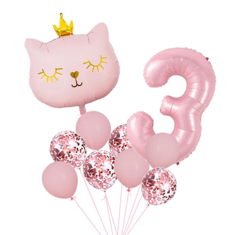 Cat Balloon Set for Birthday Parties and Decorations