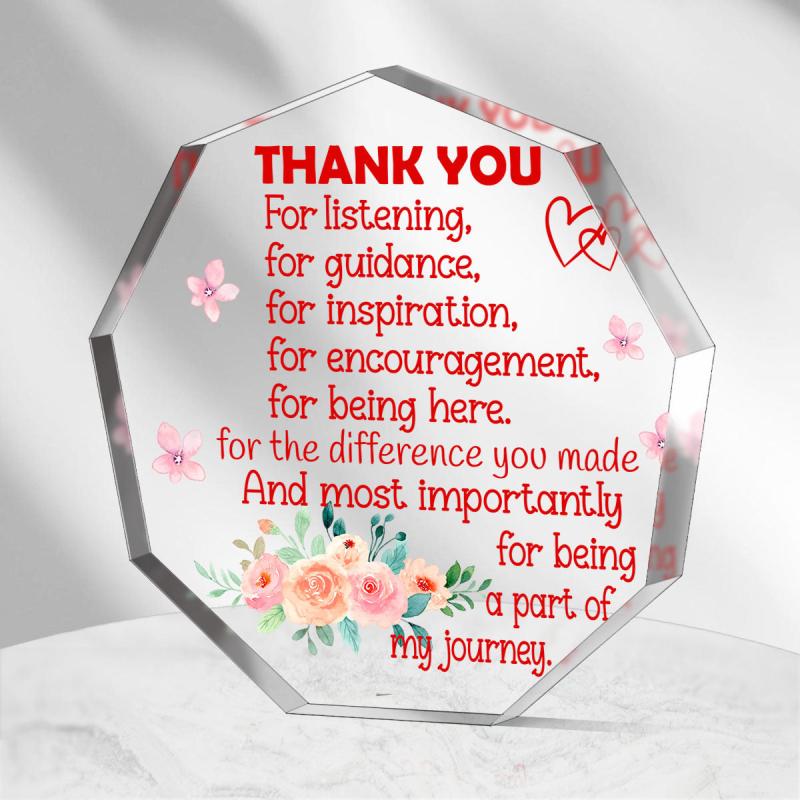 Thank You For Women Teacher Appreciation Therapist Coworkers Acrylic Plaque