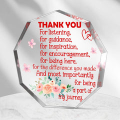 Thank You For Women Teacher Appreciation Therapist Coworkers Acrylic Plaque
