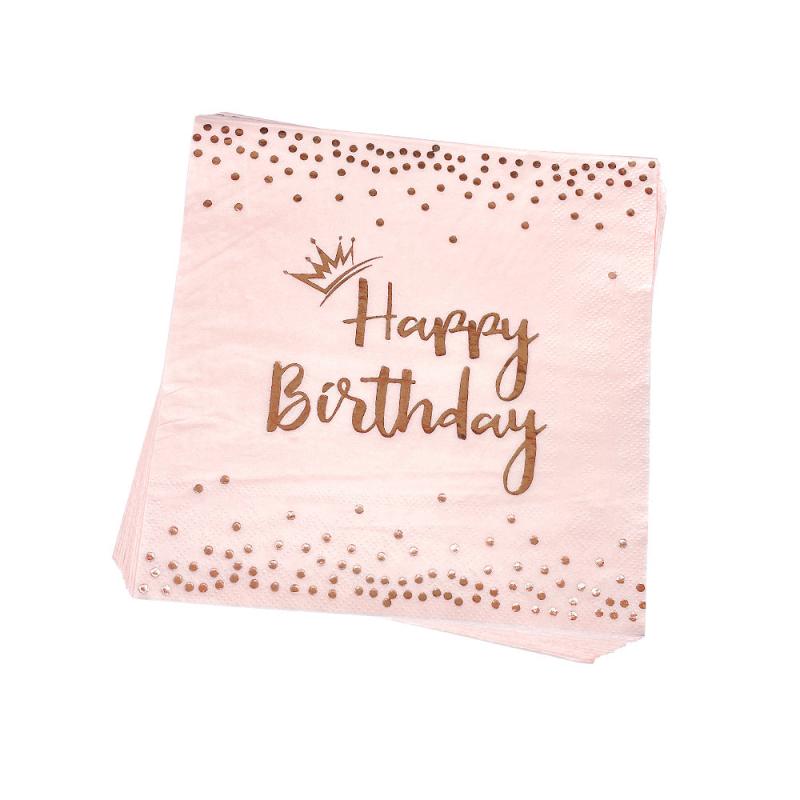 20pcs Birthday Party Disposable Paper Cups Plates Tissues Wedding Decor