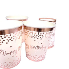 20pcs Birthday Party Disposable Paper Cups Plates Tissues Wedding Decor