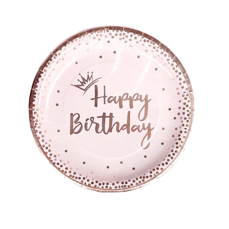 20pcs Birthday Party Disposable Paper Cups Plates Tissues Wedding Decor