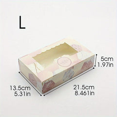 5pcs Pink Granite Marble Pattern Favor Boxes for Events