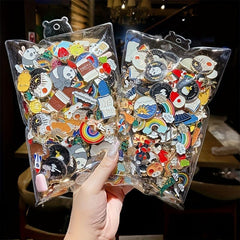 2pcs Cartoon Charm Brooch Enamel Pin Vintage Punk Dark Collar Brooch