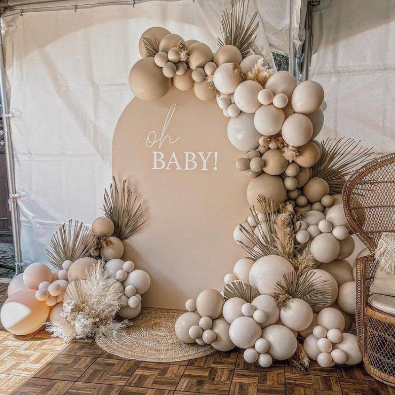 119pcs Retro Sand Balloon Wreath Arch Kit Birthday Party Wedding Supplies