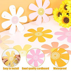 Colorful Flower Garland Banner 60s 70s Birthday Party Decoration
