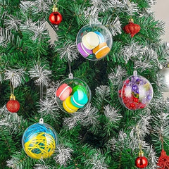 5pcs Transparent Plastic Filled Decorative Balls Christmas Tree Balls