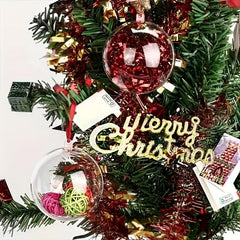 5pcs Transparent Plastic Filled Decorative Balls Christmas Tree Balls