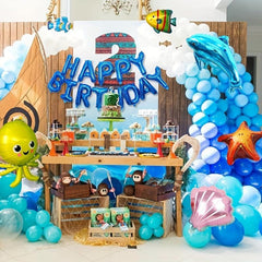 Undersea Garland Balloon Decoration Ocean Theme Birthday Party Supplies