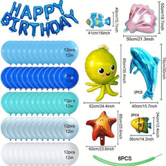 Undersea Garland Balloon Decoration Ocean Theme Birthday Party Supplies