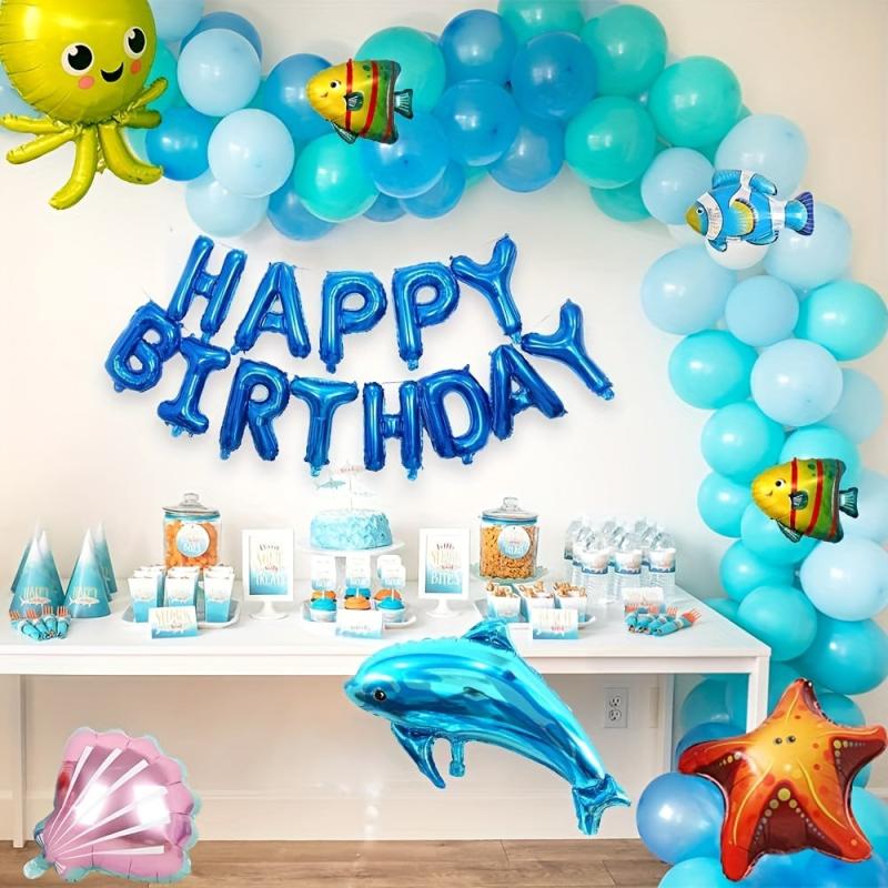 Undersea Garland Balloon Decoration Ocean Theme Birthday Party Supplies