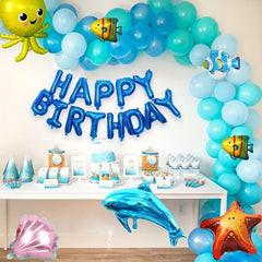 Undersea Garland Balloon Decoration Ocean Theme Birthday Party Supplies