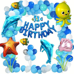 Undersea Garland Balloon Decoration Ocean Theme Birthday Party Supplies