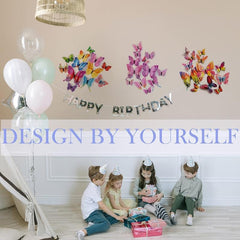 24pcs 36pcs 3D Butterfly Wall Decoration Magnet Self-adhesive Sticker