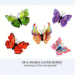 24pcs 36pcs 3D Butterfly Wall Decoration Magnet Self-adhesive Sticker