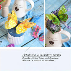 24pcs 36pcs 3D Butterfly Wall Decoration Magnet Self-adhesive Sticker