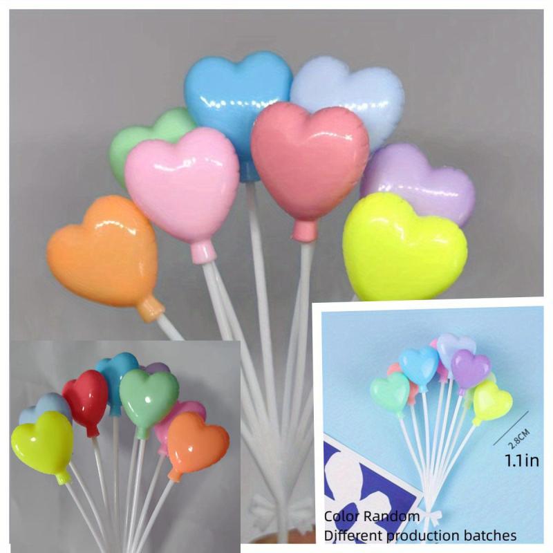 Metallic Balloon Cake Toppers for Parties Mini Decorations