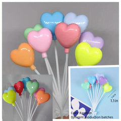 Metallic Balloon Cake Toppers for Parties Mini Decorations