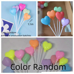 Metallic Balloon Cake Toppers for Parties Mini Decorations
