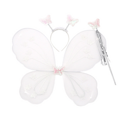 Girls Fairy Princess Costume Set with Wings Headband Magic Wand