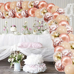 Rose Golden Balloon Confetti Balloon Baptism Wedding Birthday Decoration