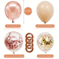 Rose Golden Balloon Confetti Balloon Baptism Wedding Birthday Decoration
