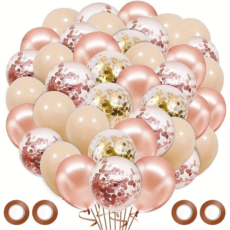 Rose Golden Balloon Confetti Balloon Baptism Wedding Birthday Decoration