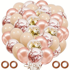 Rose Golden Balloon Confetti Balloon Baptism Wedding Birthday Decoration
